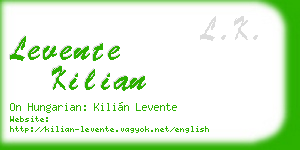 levente kilian business card
